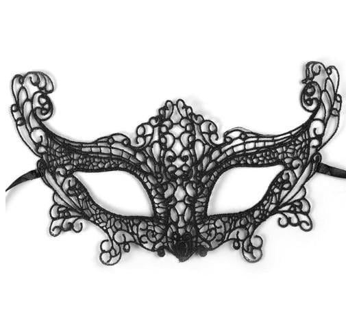 Маска для карнавала кружевная 22х11 см Черный (18049) Маска для карнавала кружевная 22х11 см Черный (18049)