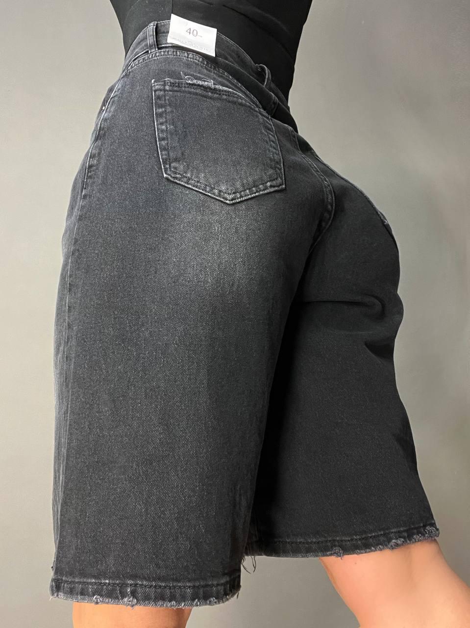 Шорты женские джинсовые Zeo Basic 4869 бермуды большие р. 44 Черный (4280) - фото 7 Шорты женские джинсовые Zeo Basic 4869 бермуды большие р. 44 Черный (4280) - фото 7