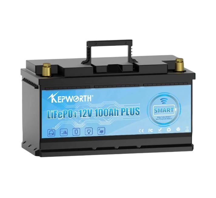 Акумулятор Kepworth LiFePO4 12V 100Ah 1280W Smart Bluetooth із зарядним пристроєм BMS (K12100999) Акумулятор Kepworth LiFePO4 12V 100Ah 1280W Smart Bluetooth із зарядним пристроєм BMS (K12100999)