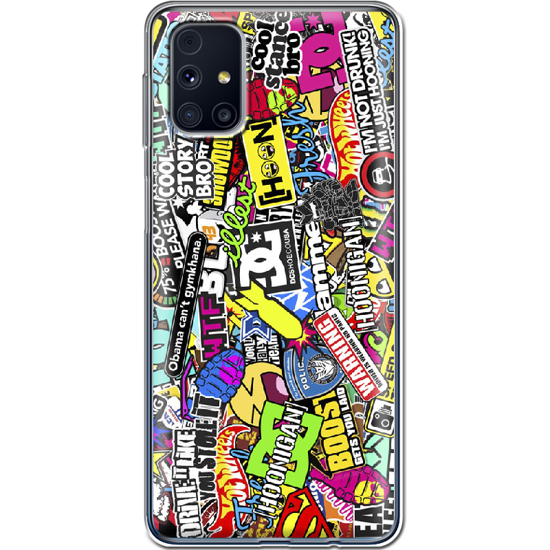 Чехол Boxface Samsung M317 Galaxy M31s Multicolored Inscriptions Прозрачный силикон (40942-up880-40942)