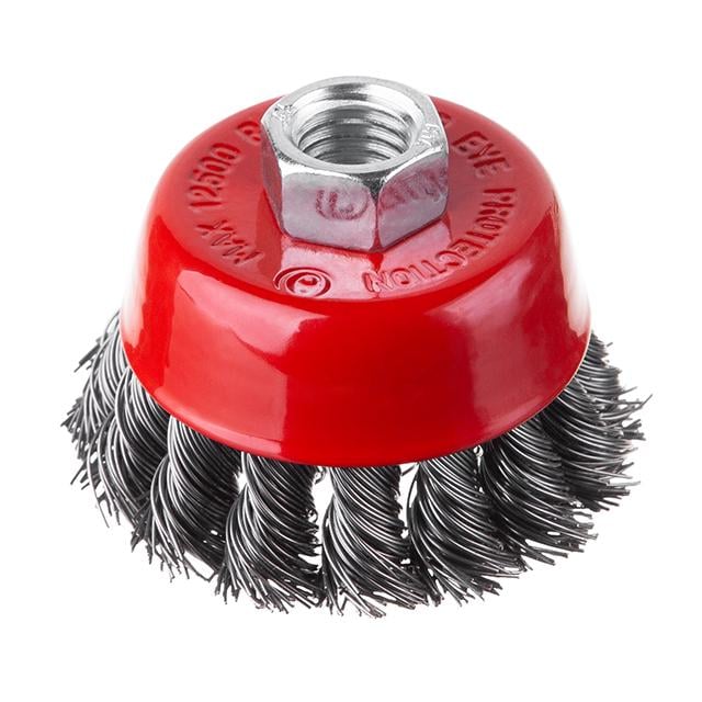 Щітка чашкова Intertool 65 мм для КШМ М14 пучки крученого дроту (BT-2065)