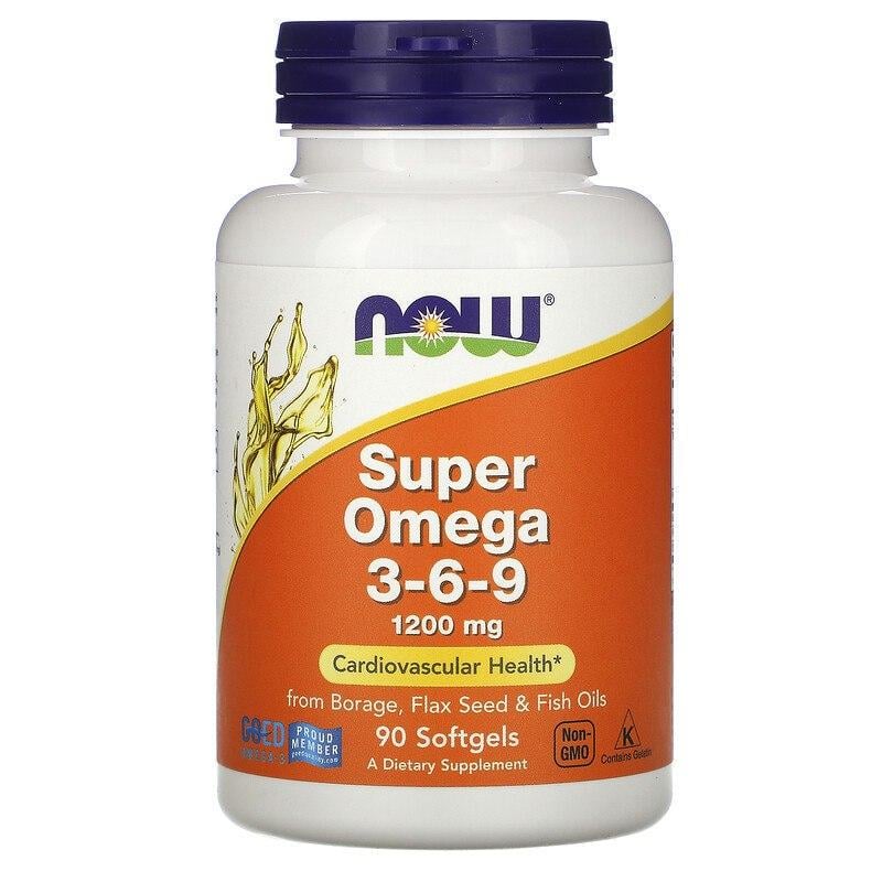 Омега 3-6-9 Now Foods Super Omega 3-6-9 1200 мг 90 гелевых капсул (FO-0002)