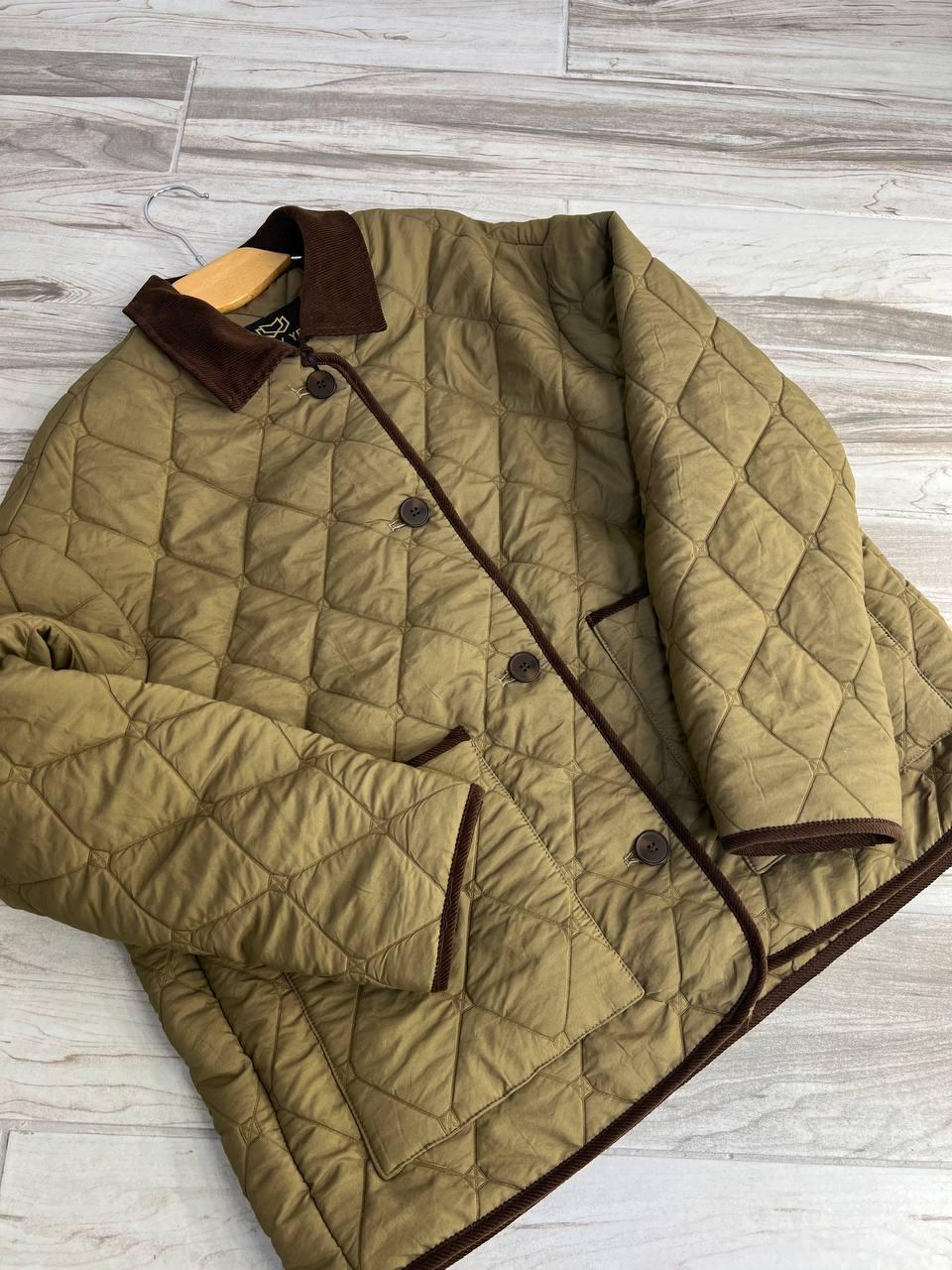 Куртка женская LADY YEP 9090 рубашка оверсайз стеганая демисезонная на пуговицах комбинированная с вельветом M Коричневый (3719) - фото 8 Куртка женская LADY YEP 9090 рубашка оверсайз стеганая демисезонная на пуговицах комбинированная с вельветом M Коричневый (3719) - фото 8