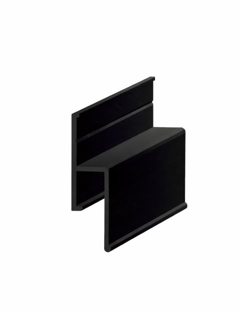 Профиль теневой ArtLine h-образный для натяжного потолка алюминиевый 2,5 м Черный (25.3572,5 мЧ)