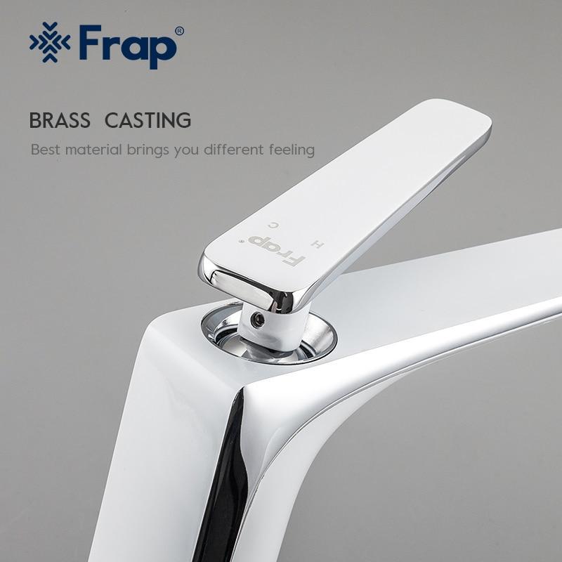 Змішувач для умивальника Frap H58 F1058 Білий/Хром - фото 3 Змішувач для умивальника Frap H58 F1058 Білий/Хром - фото 3