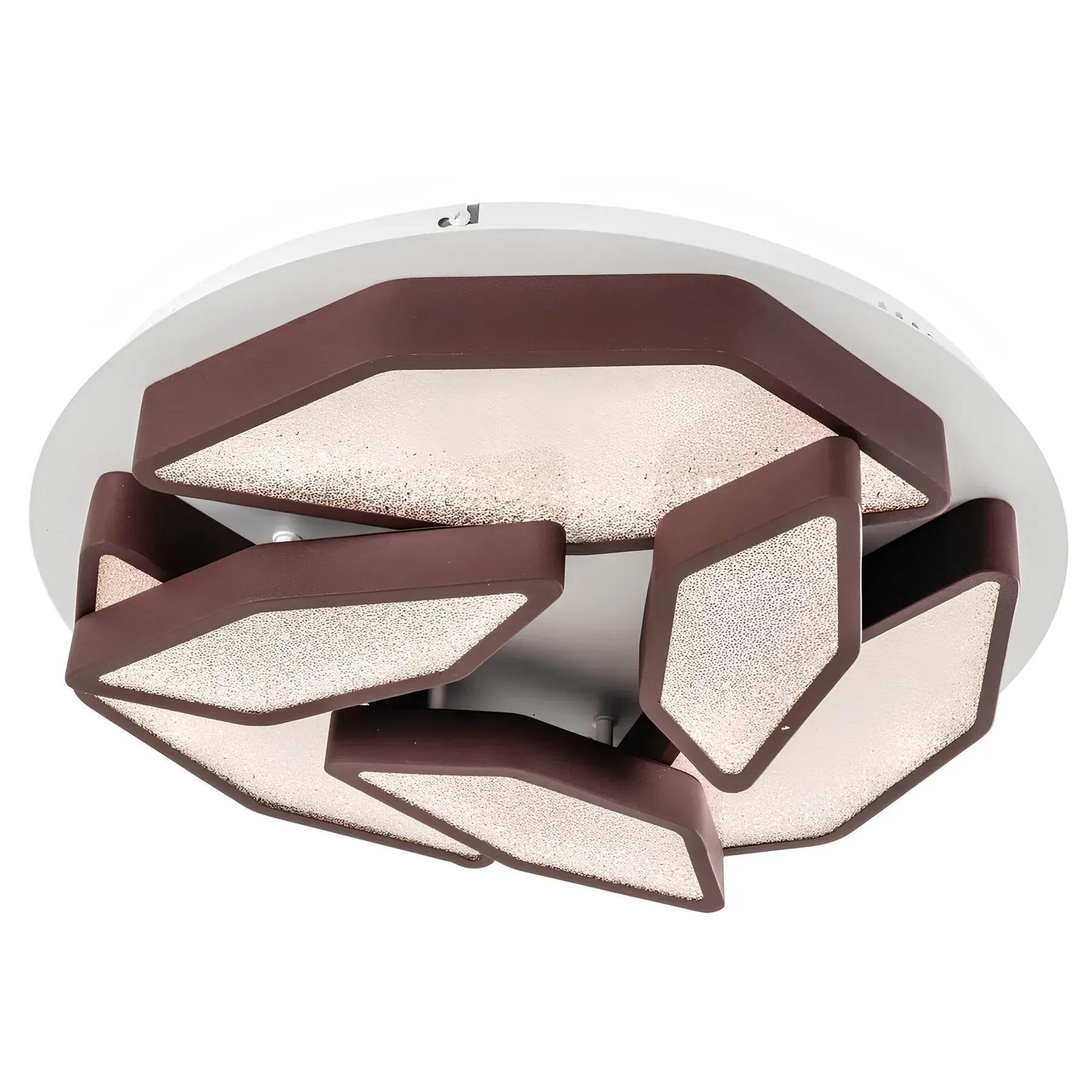 LED-люстра потолочная Sirius 158W с фигурными плафонами 3000/6500К IP20 2903-6C Коричневый (28689580)