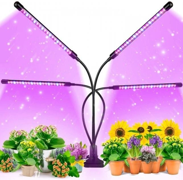 Фітолампа для рослин Plant GrowLight світлодіодна з таймером Чорний - фото 2