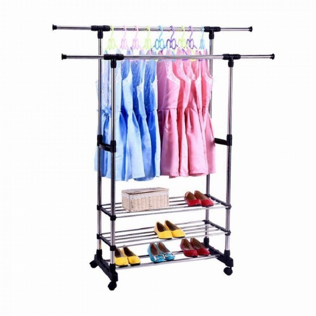 Вішалка для одягу Double-Pole 160х80х38 см подвійна