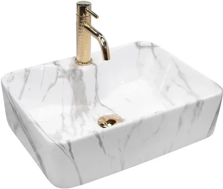 Умывальник Rea Nablatowa 50 см Kelly Marmo (Rea-U5052) Умывальник Rea Nablatowa 50 см Kelly Marmo (Rea-U5052)