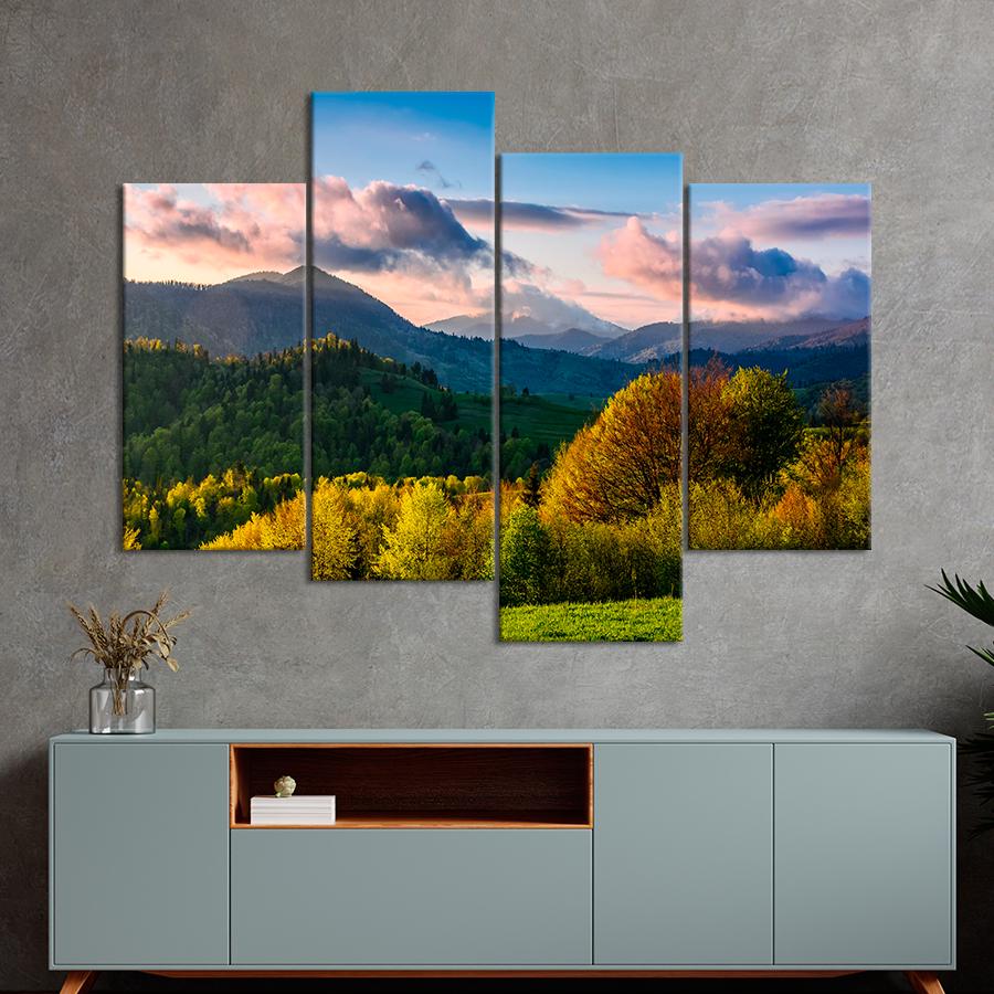 Картина природа Осень на горном пейзаже 149x106 см (A1131-4)