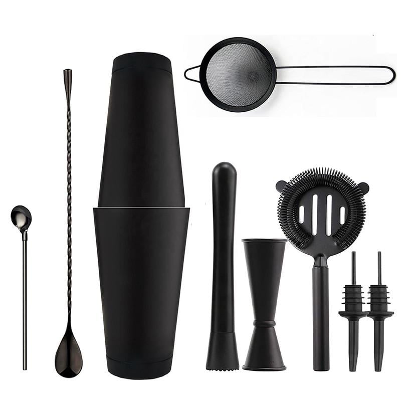 Набор для бара Lesko KM-TZS167 из нержавеющей стали 10 пр. Black (2661553638)