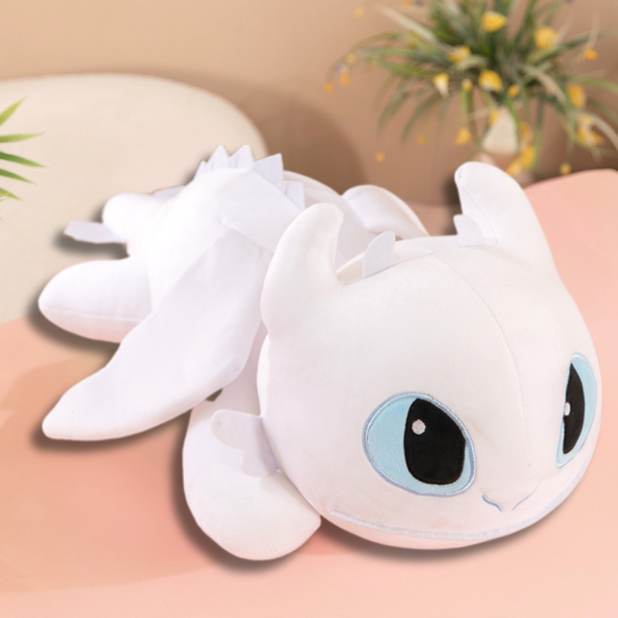 Мягкая игрушка Дракон дневная фурия Беззубик с мультфильма Как приручить дракона 60 см Белый (9099/60)