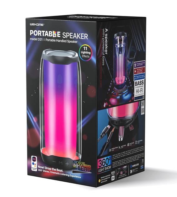 Беспроводная колонка-акустика WK Bluetooth Speaker with RGB/8W, BT5.0, TF/USB/AUX 3-8h - фото 2