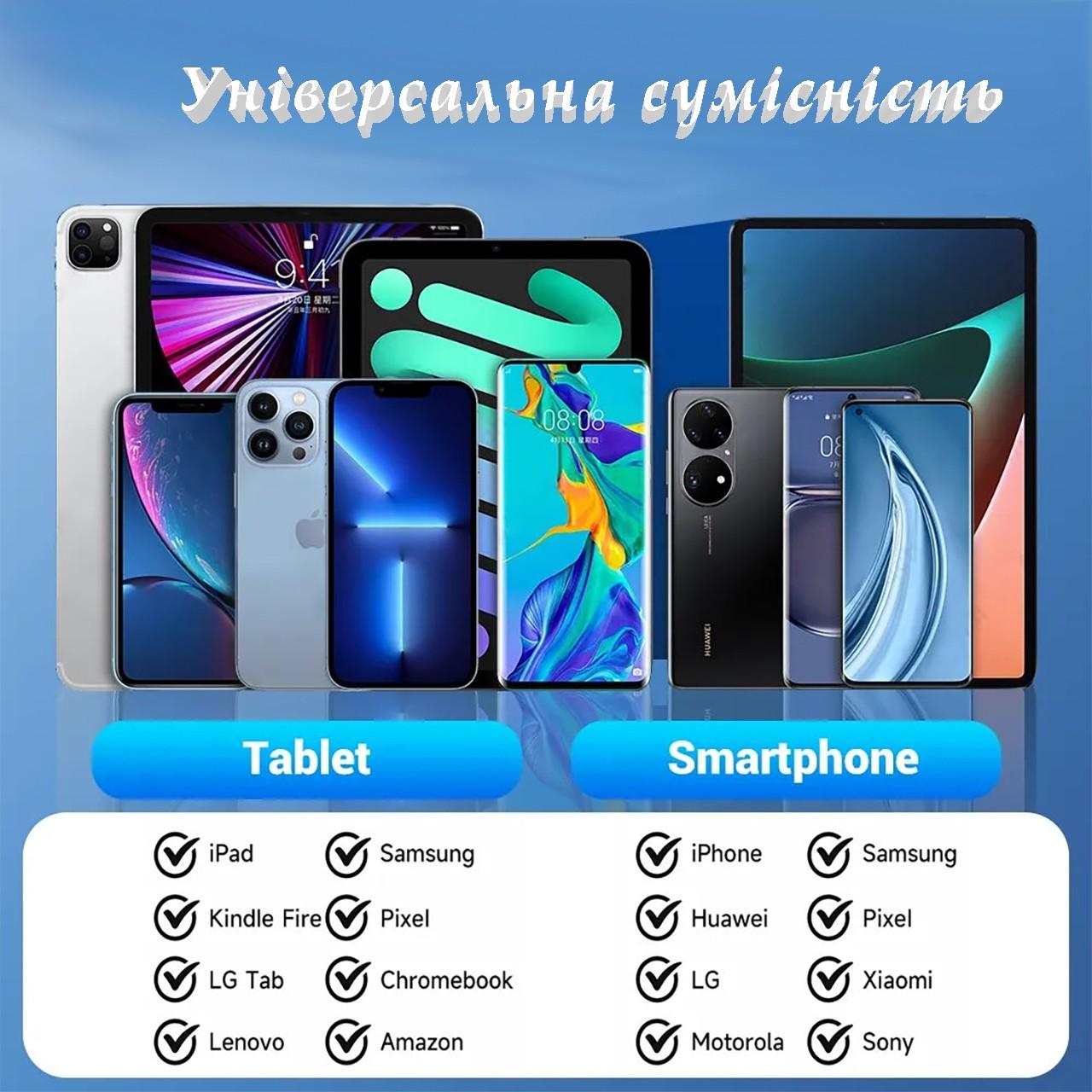 Стилус со светодиодным цифровым дисплеем для планшета/мобильного телефона iOS/Android/Windows Белый (180988) - фото 3 Стилус со светодиодным цифровым дисплеем для планшета/мобильного телефона iOS/Android/Windows Белый (180988) - фото 3