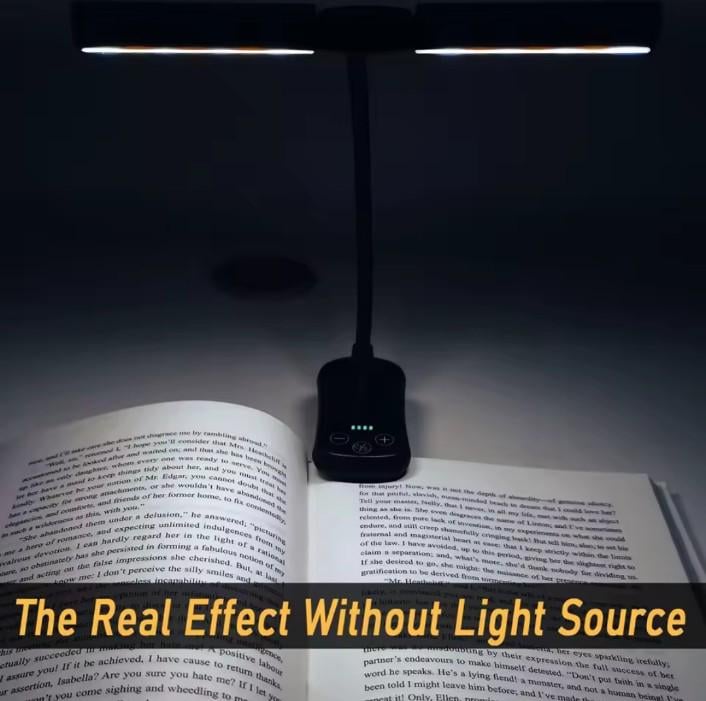 Лампа для читання книг BOOK LIGHT 14 LED з акумулятором Чорний (00002) - фото 6