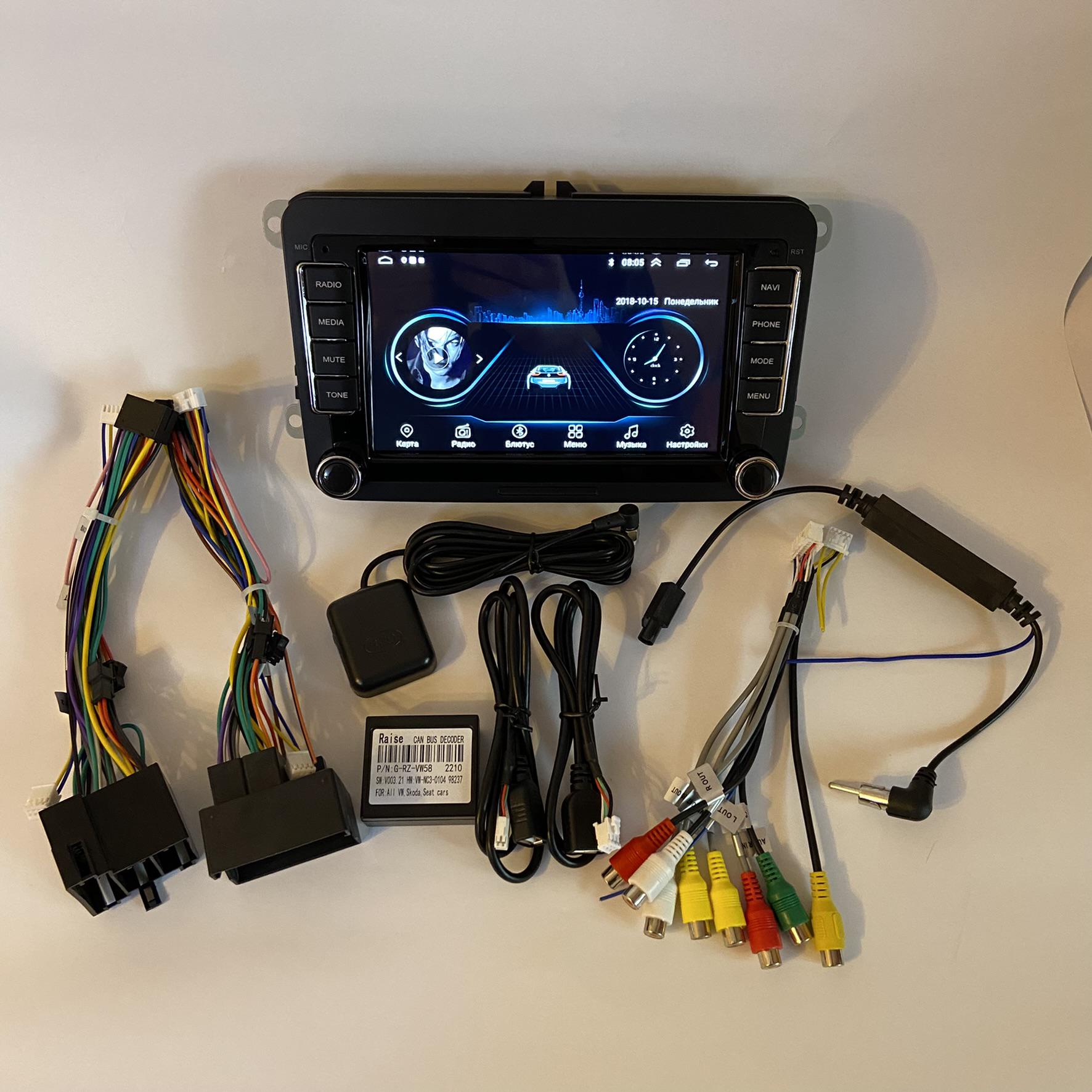 Автомагнитола штатная Skoda Fabia 2008-2014 Mekede 1/16 GreenLight Android 10/GPS/WiFi/USB (12279508) - фото 4