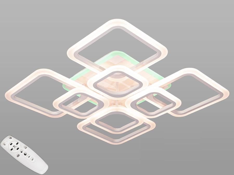 Люстра потолочная Octav с диммером и RGB подсветкой 125 Вт (A8060/4+4 ВтH LED)