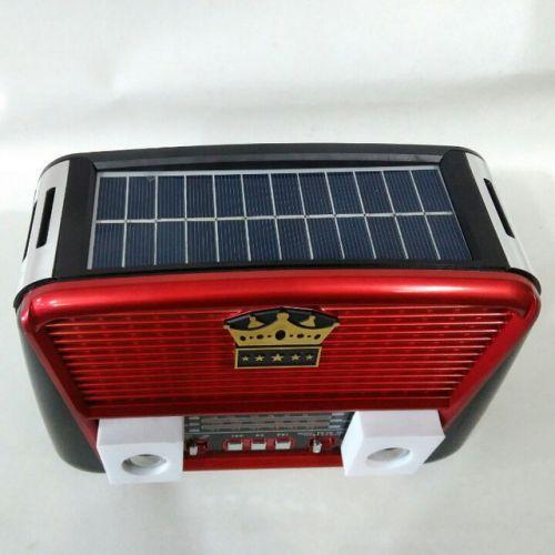 Колонка портативна MP3 USB Golon RX-455S Solar Black/Red (503866) - фото 2