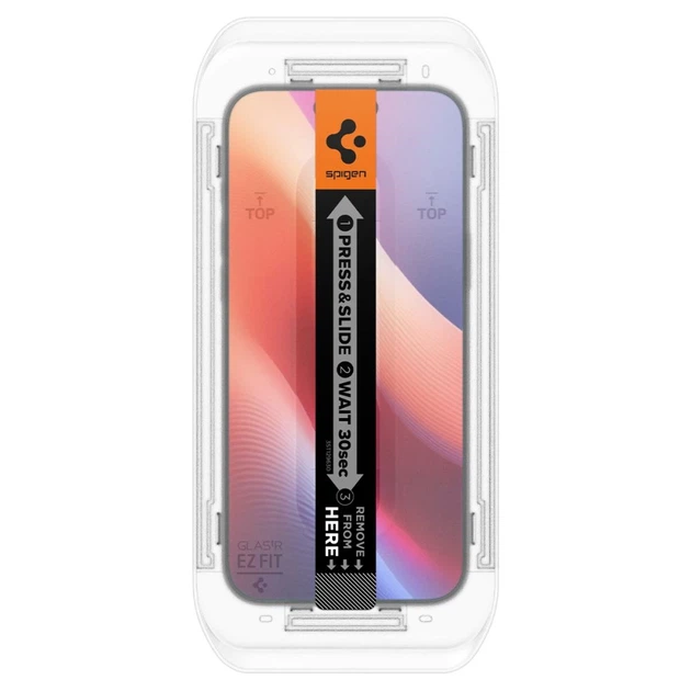 Защитное стекло Spigen GLAS.tR EZ Fit для iPhone 16 Pro/17 Pro с монтажной рамкой 9H