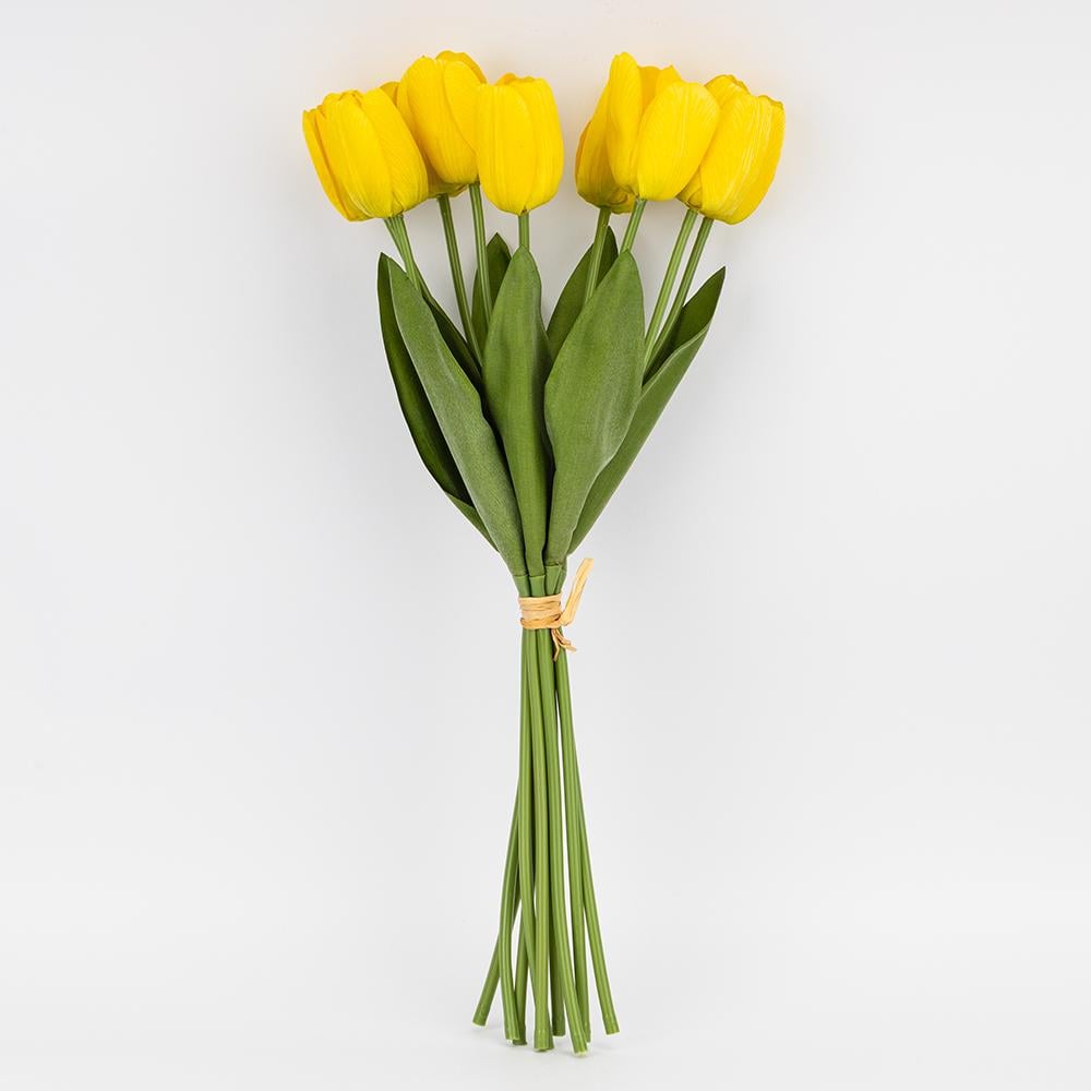 Букет тюльпанов с эффектом живого прикосновения 9 бутонов 45 см Желтый (2025-020) Букет тюльпанов с эффектом живого прикосновения 9 бутонов 45 см Желтый (2025-020)