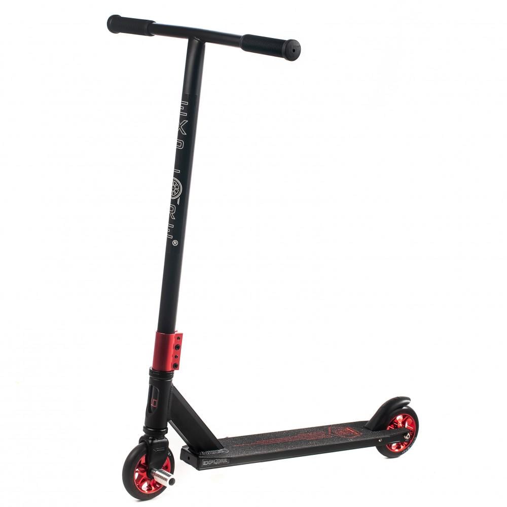 Самокат трюковый Explore Fluber Super HIC с пегами Черно-красный