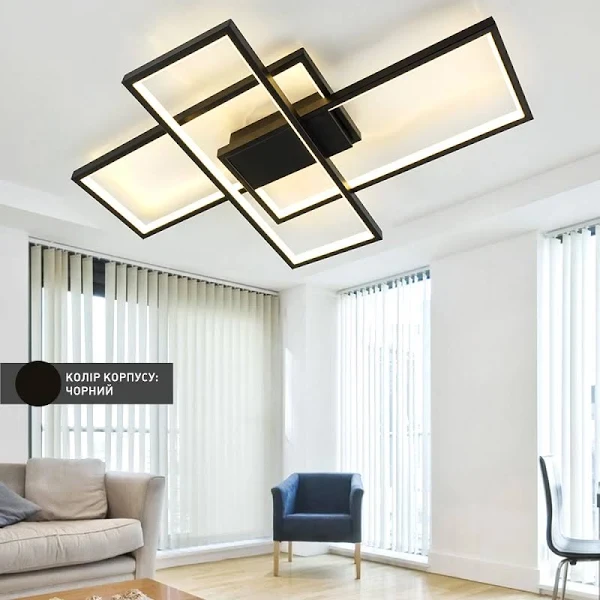 Люстра Smart LED 85 Вт Чорний - фото 3