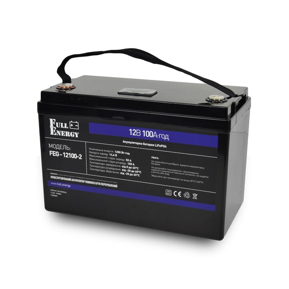 Акумулятор Full Energy FEG-12100-2 C LiFePO4 12.8 В 100А/год (32898269) Акумулятор Full Energy FEG-12100-2 C LiFePO4 12.8 В 100А/год (32898269)