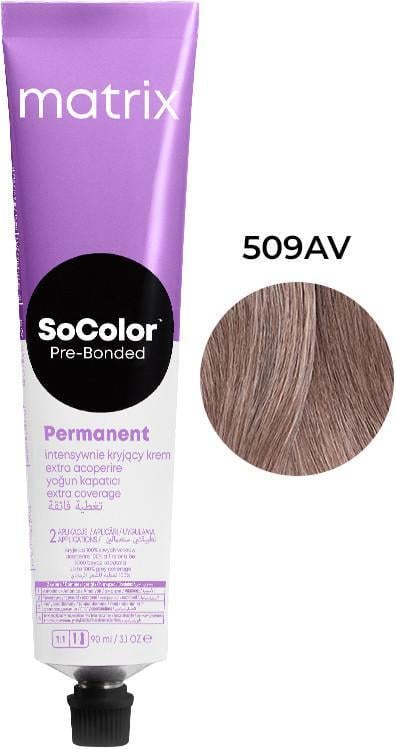Крем-краска для волос Matrix SoColor Pre-Bonded 509AV Очень светлый пепельный 90 мл Крем-краска для волос Matrix SoColor Pre-Bonded 509AV Очень светлый пепельный 90 мл