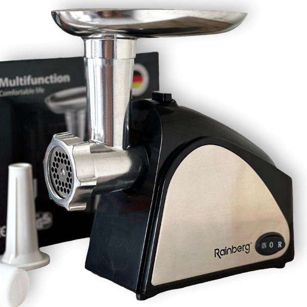 Мясорубка электрическая Rainberg RB-678 3000 Вт реверс насадка для колбас (ML-04802)