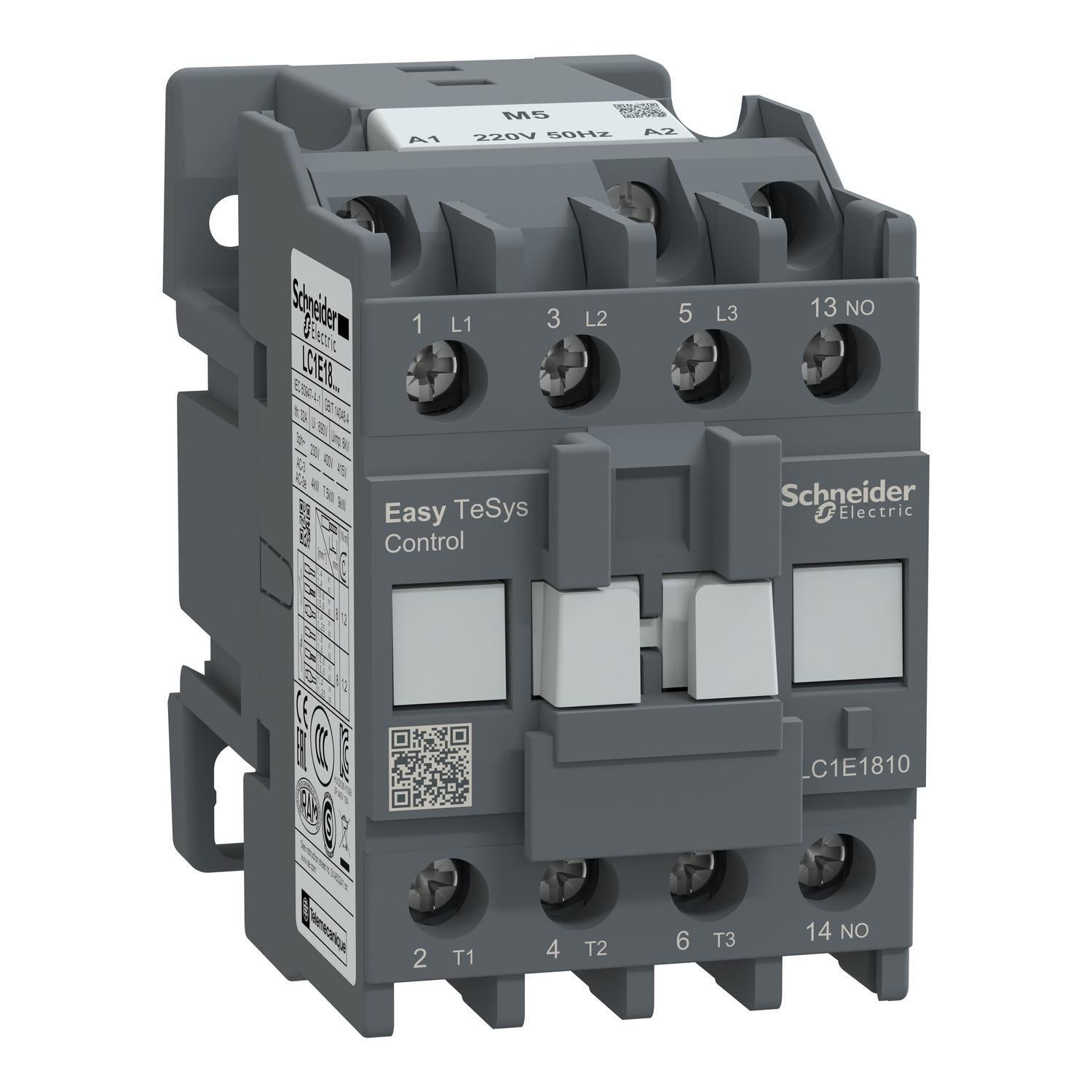 Контактор-пускатель Schneider Electric Easy TeSys 18А 220 В 1NO (LC1E1810M5)
