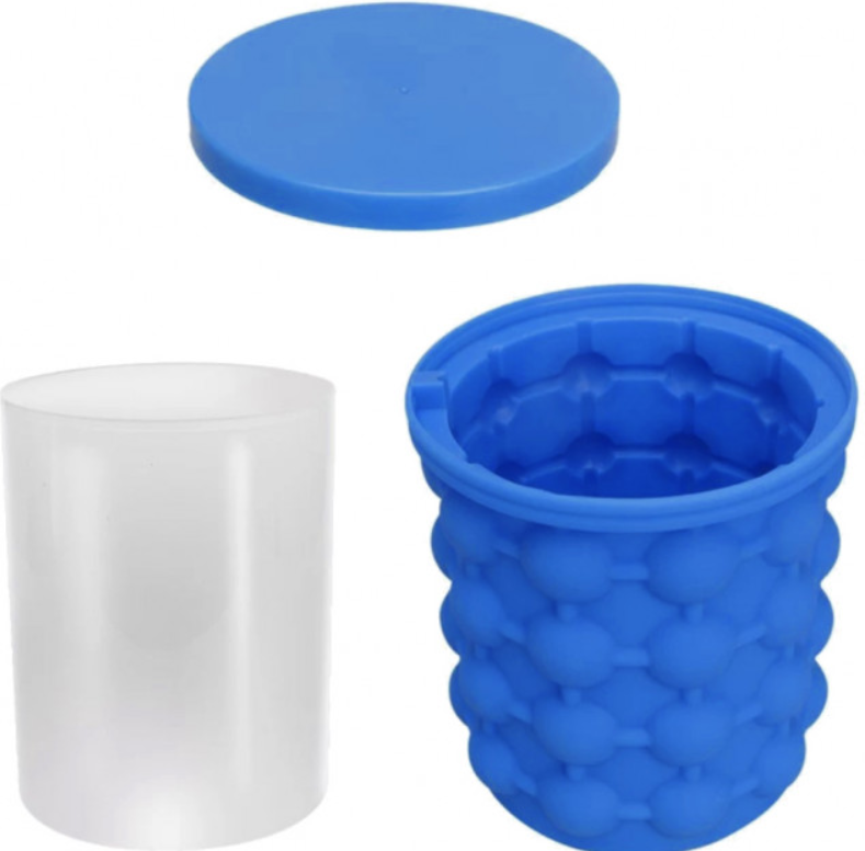 Форма для льоду силіконова Ice Cube Maker Genie Синій - фото 3 Форма для льоду силіконова Ice Cube Maker Genie Синій - фото 3