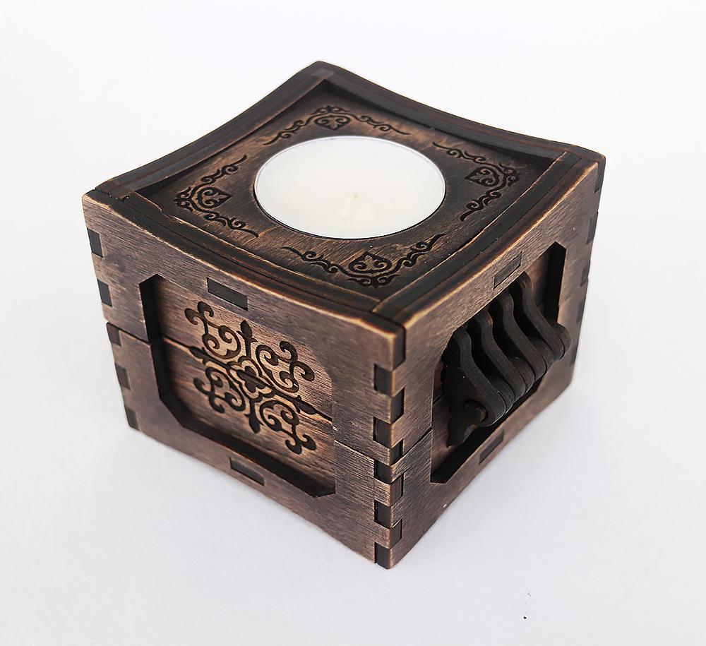 Підсвічник Гранд Презент 81 7,5х7,5 см Венге (23313) - фото 3 Підсвічник Гранд Презент 81 7,5х7,5 см Венге (23313) - фото 3