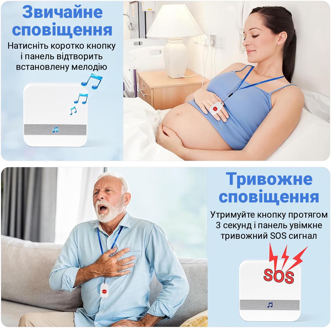 Система виклику персоналу/медсестри Digital Lion PAB-02-2 бездротова для літніх людей з 2 кнопками SOS - фото 9 Система виклику персоналу/медсестри Digital Lion PAB-02-2 бездротова для літніх людей з 2 кнопками SOS - фото 9