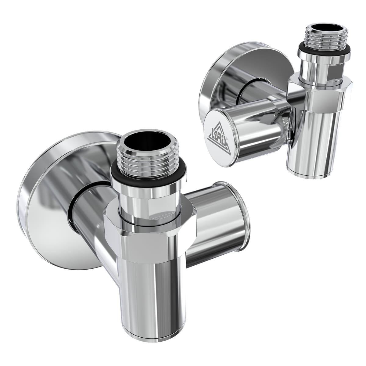 Кран кутовий для рушникосушарки Laris LX-2044 під ТЕН LX-2044 з латуні 2 шт. Сірий (147-127-71401063) - фото 3