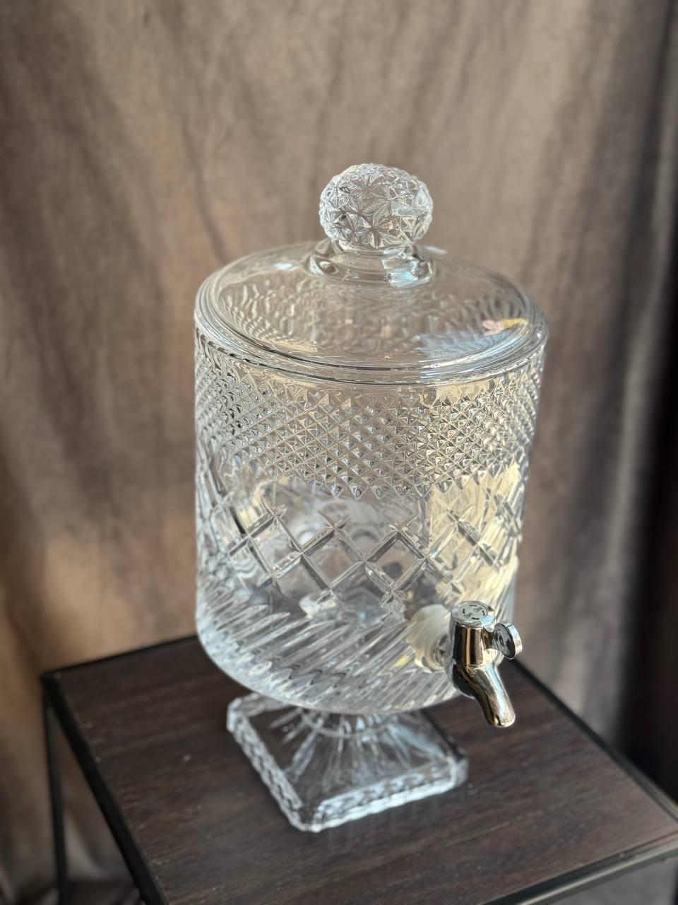 Лимонадниця Yiwu Glass скляна 4,5 л Прозорий (HP-19-4) - фото 2 Лимонадниця Yiwu Glass скляна 4,5 л Прозорий (HP-19-4) - фото 2