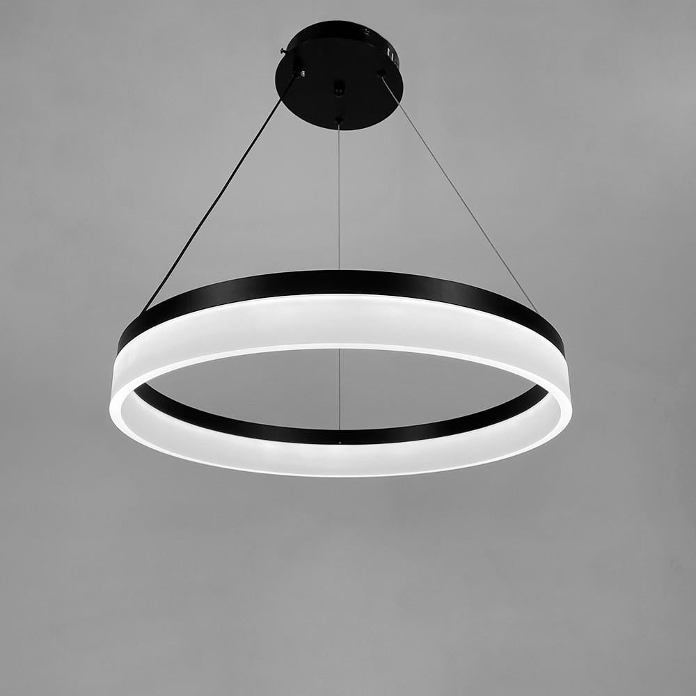 Люстра современная кольцевая d 50 см Черный (LF_YO 18-500 BK)
