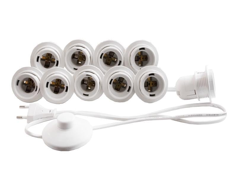 Подсветка гримировочного зеркала светодиодная LEDUA врезная с ножным выключателем 10 шт. E14 Белый (6541)