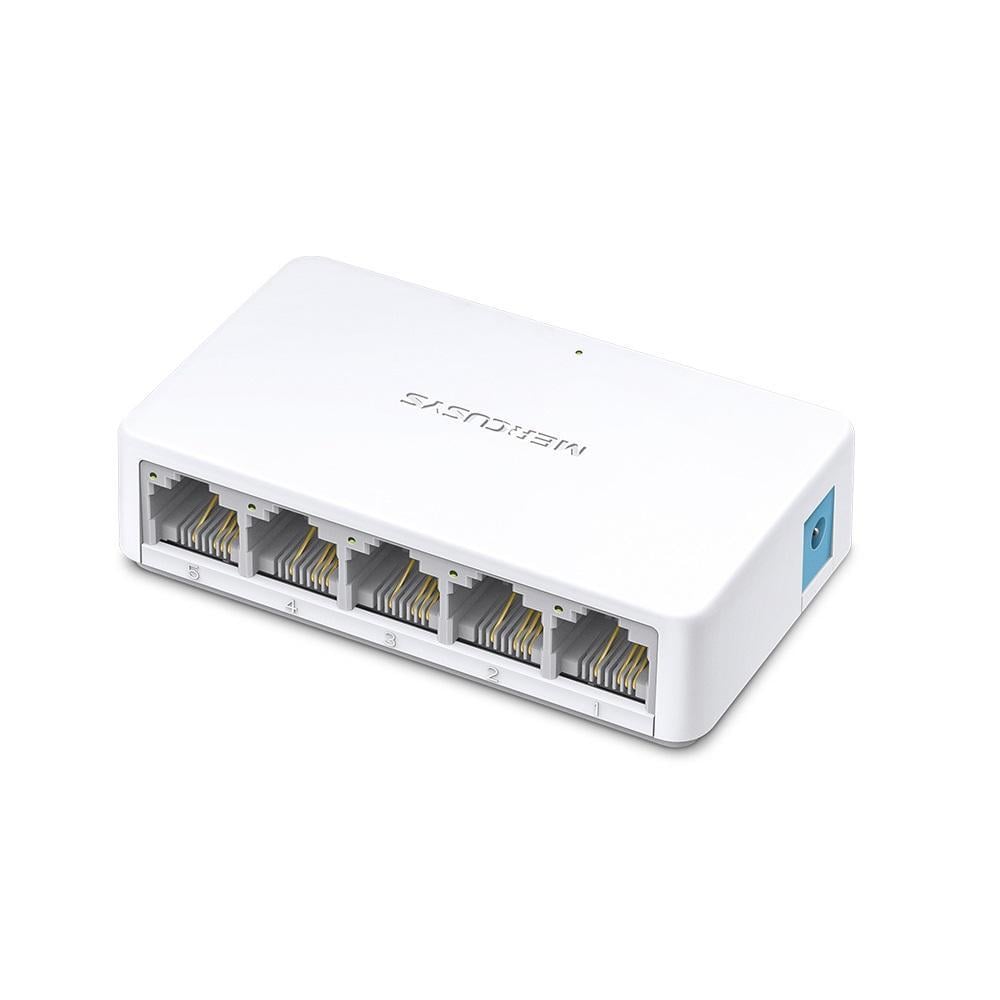 Коммутатор Desktop Switch Mercusys MS105 5-port 10/100 Mbps White (150108)