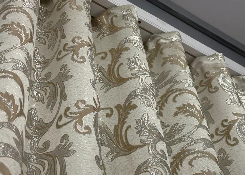 Тканина для штор жакард Завиток 1,45 м Айворі (1651ш) - фото 7