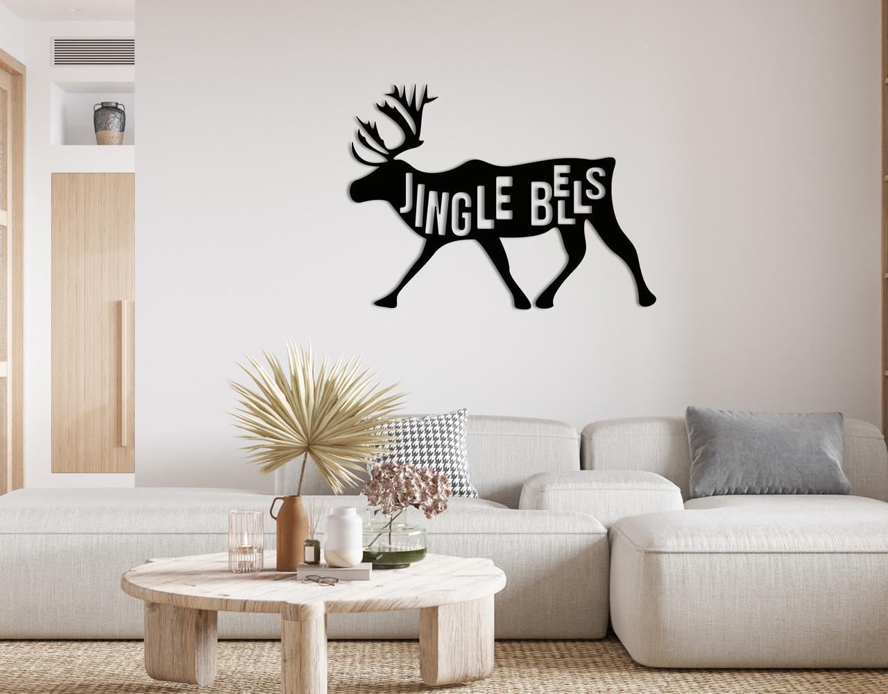Декоративное панно на стену Upwood Decor New Year's Deer 68х50 см Black (1578273250)