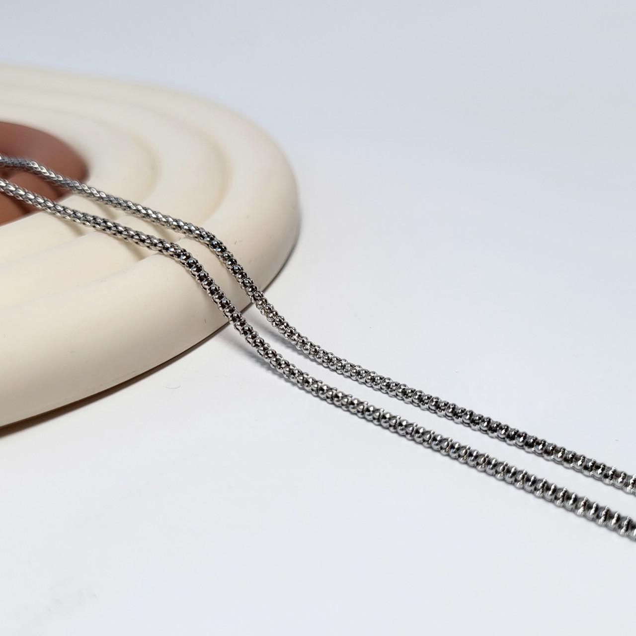 Цепочка шнурок серебро 925 пробы родированное corb 2,95 г 45 см (20rod)