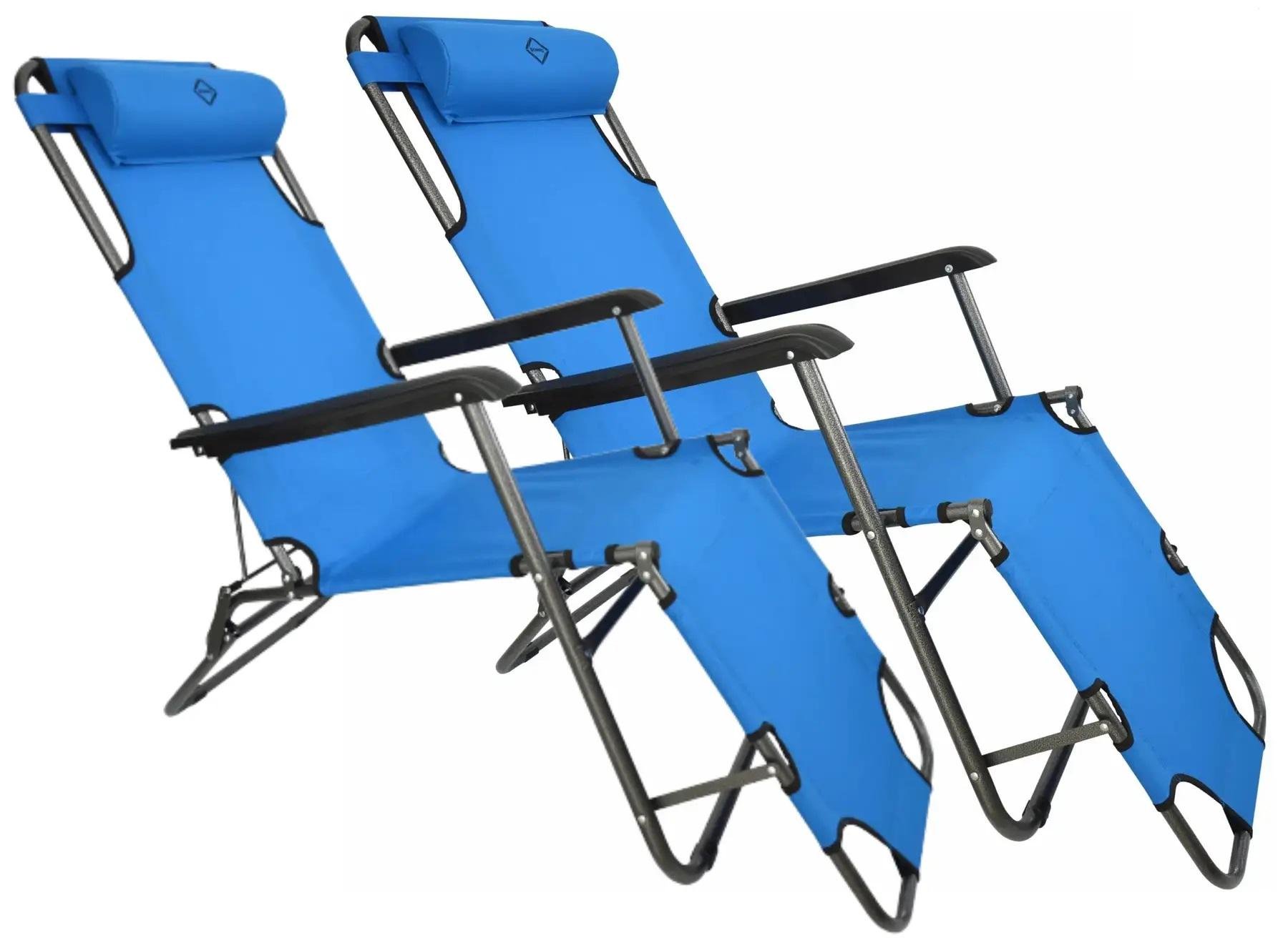 Комплект шезлонгов Bonro 178 см Голубой 2 шт (70000206)