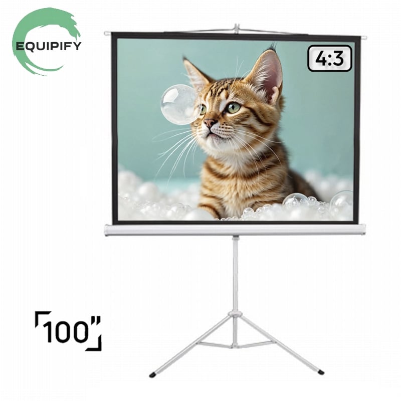 Екран проекційний EQUIPIFY ESDC100 мобільний тринога 100" 200x150 см 4:3 (tf2659) - фото 2