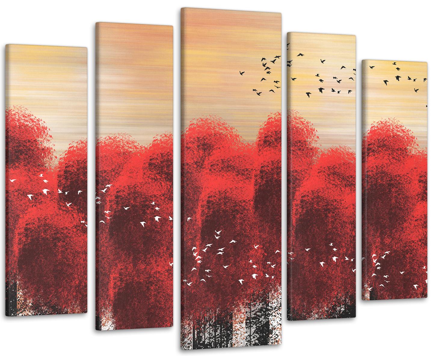 Картина модульна Абстракція Дерева 105х150 см (Art-445_5)