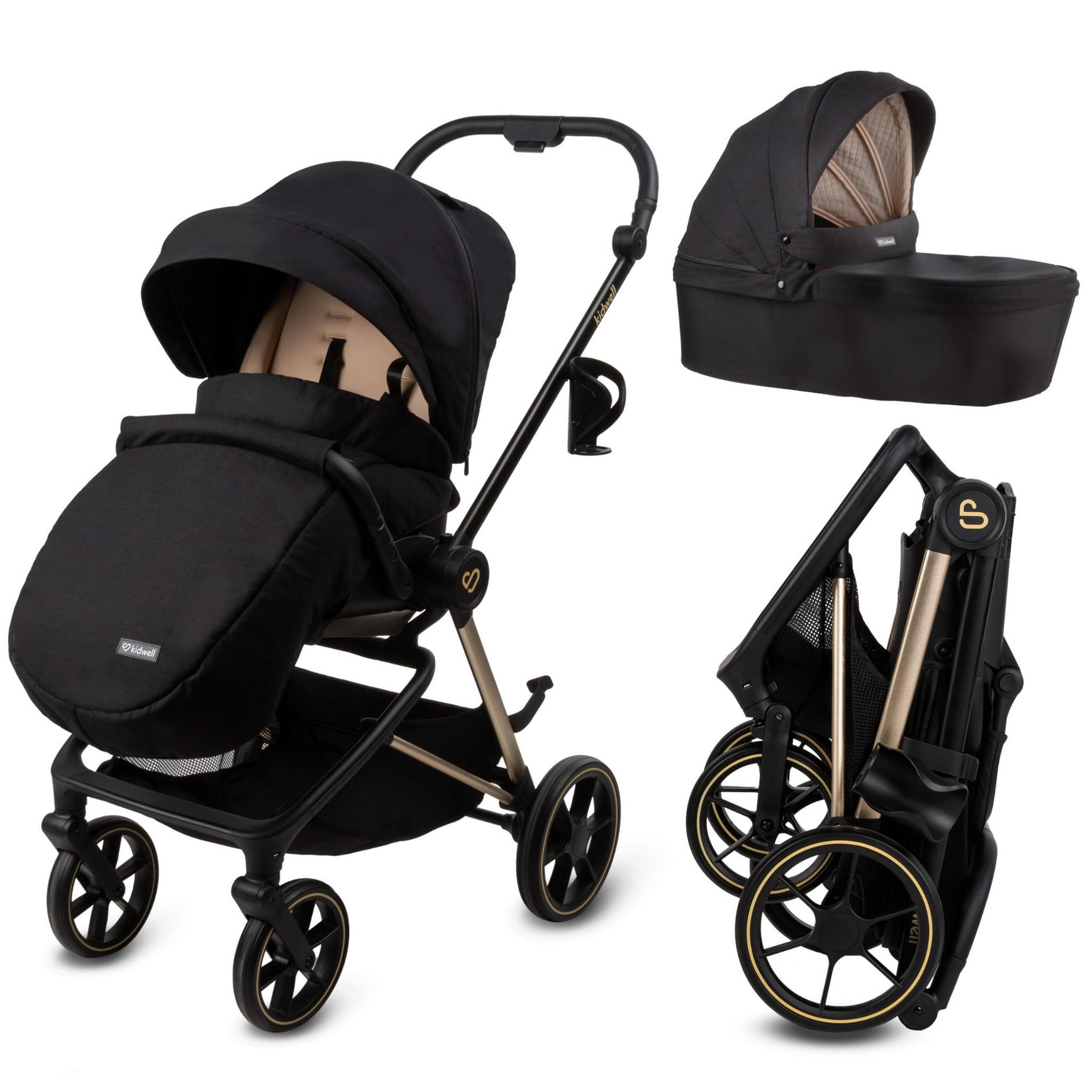 Коляска універсальна Kidwell Velmont 2в1 Black/Gold - фото 2