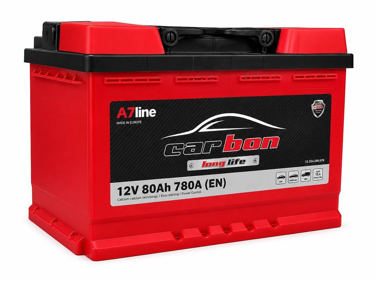 Аккумулятор автомобильный Carbon 80 Ah 780A R+ 12V (3152755510) Аккумулятор автомобильный Carbon 80 Ah 780A R+ 12V (3152755510)