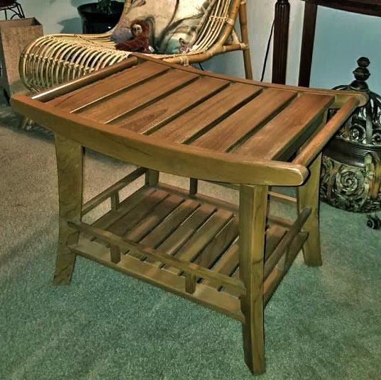 Табурет для ванной из дерева Галиос Мускат (ТВН-007407)