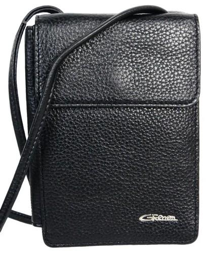 Сумка шкіряна чоловіча через плече Giorgio Ferretti Black (super471_Ef061)