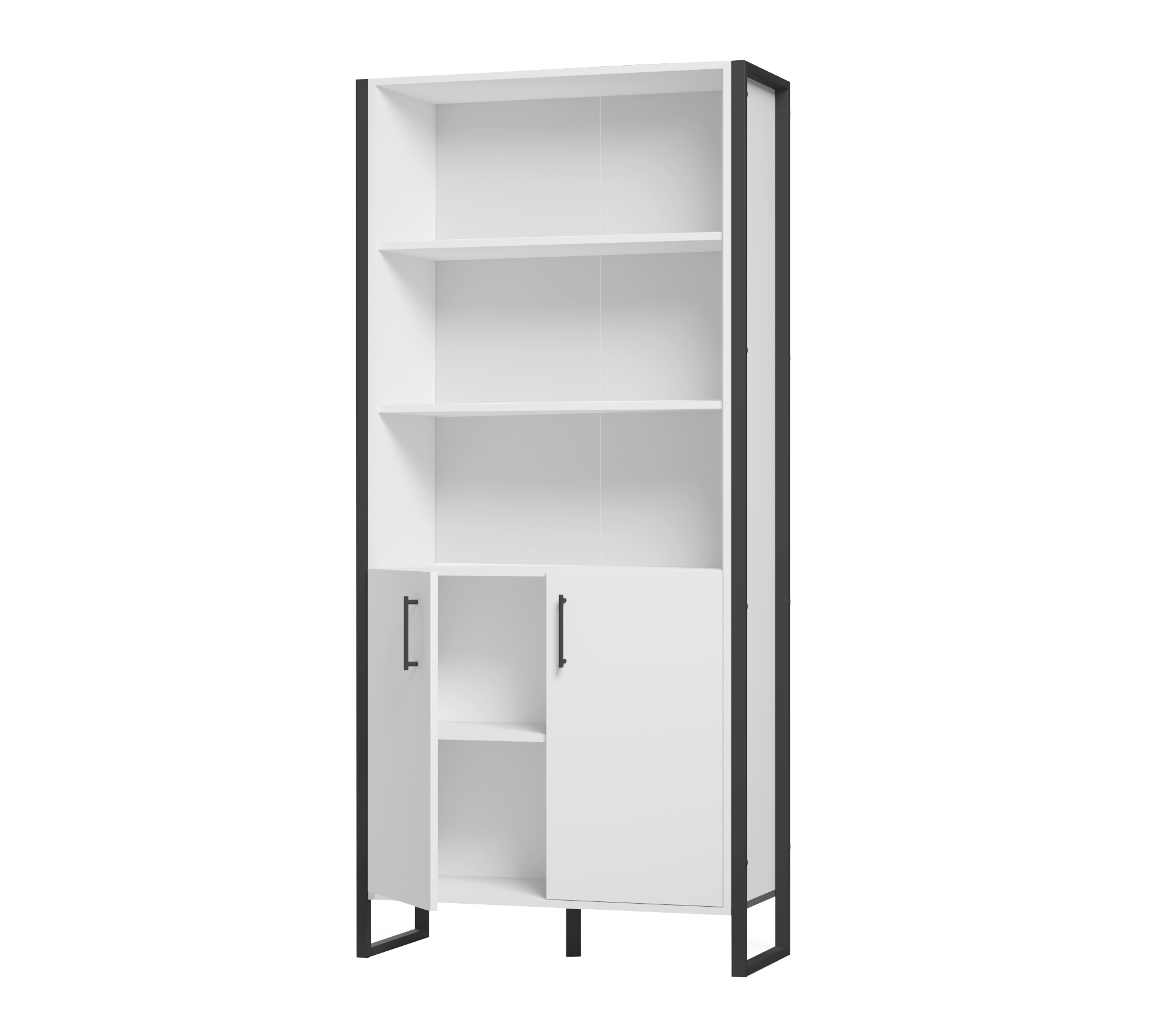 Шкаф лофт ОП-653 Orange-Line Черный/Белый (404553)