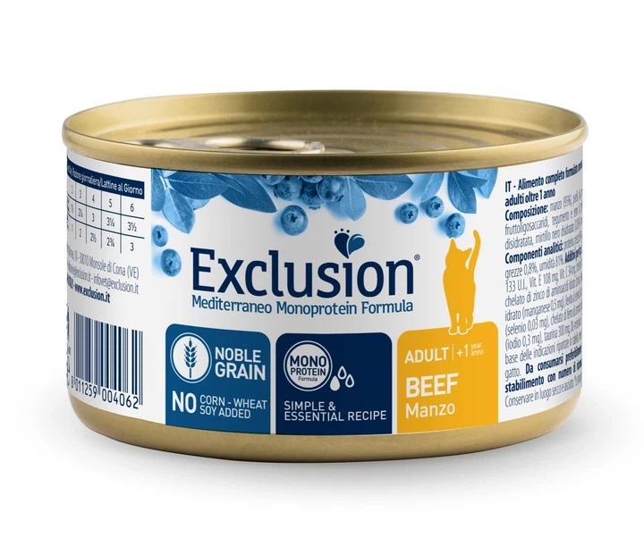 Корм влажный для взрослых кошек любой породы Exclusion Cat с говядиной 85 г (Эк12) Корм влажный для взрослых кошек любой породы Exclusion Cat с говядиной 85 г (Эк12)